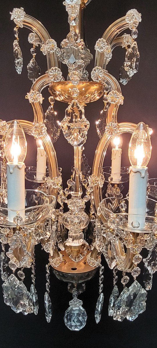 Proantic: Maria-theresia Kroonluchter Met 6 Lichtpunten.