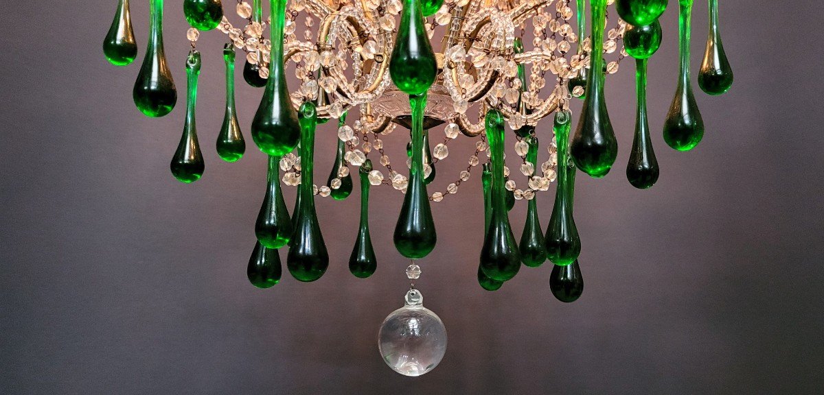Italian Chandelier With 6 Light Points.-photo-1