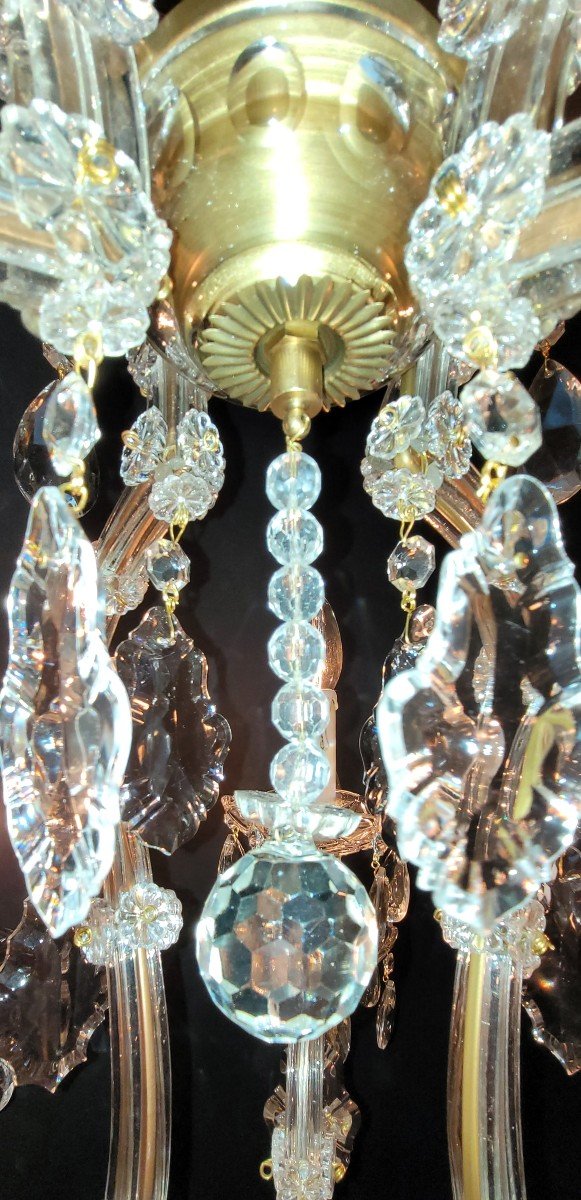 Proantic: Magnifique Lustre Maria-theresia à 12 Points Lumineux.