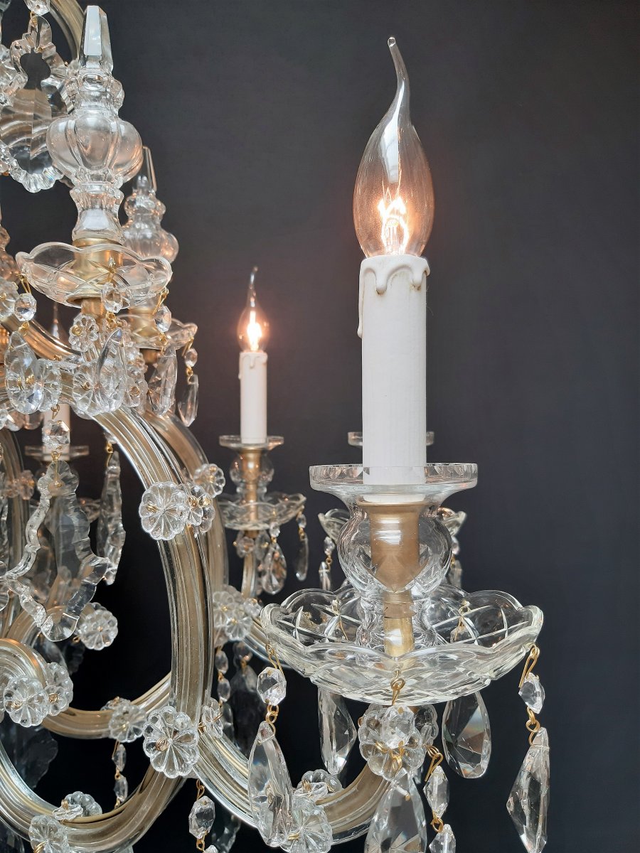 Proantic: Lustre Maria Theresia à 12 Points Lumineux, Bronze