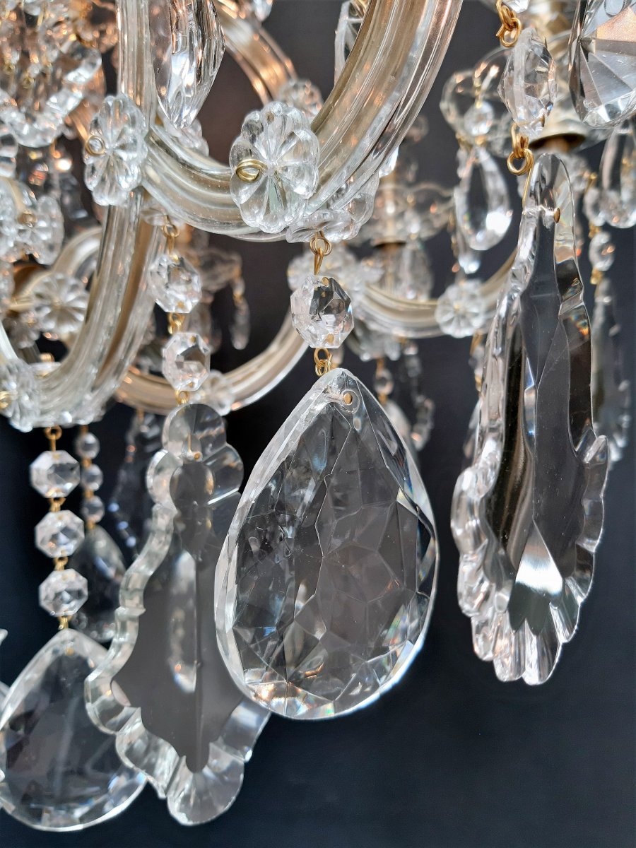 Proantic: Lustre Maria Theresia à 12 Points Lumineux, Bronze