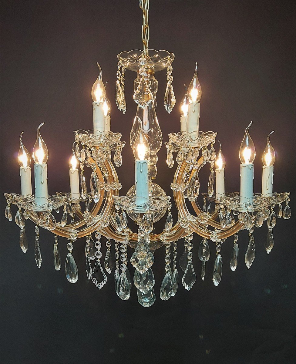 Proantic: Lustre Maria-theresia à 12 Points Lumineux