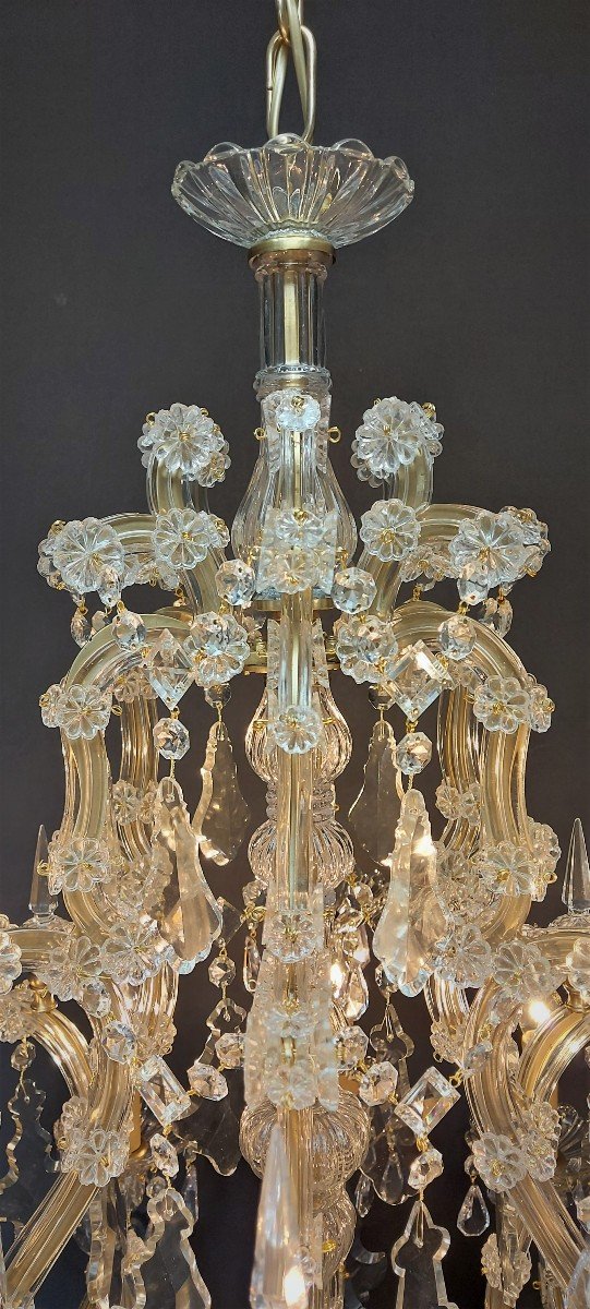 Proantic: Lustre Maria-theresia à 12 Points Lumineux, Bronze