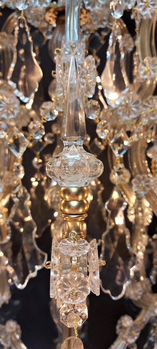 Proantic: Lustre Maria-theresia à 12 Points Lumineux, Bronze