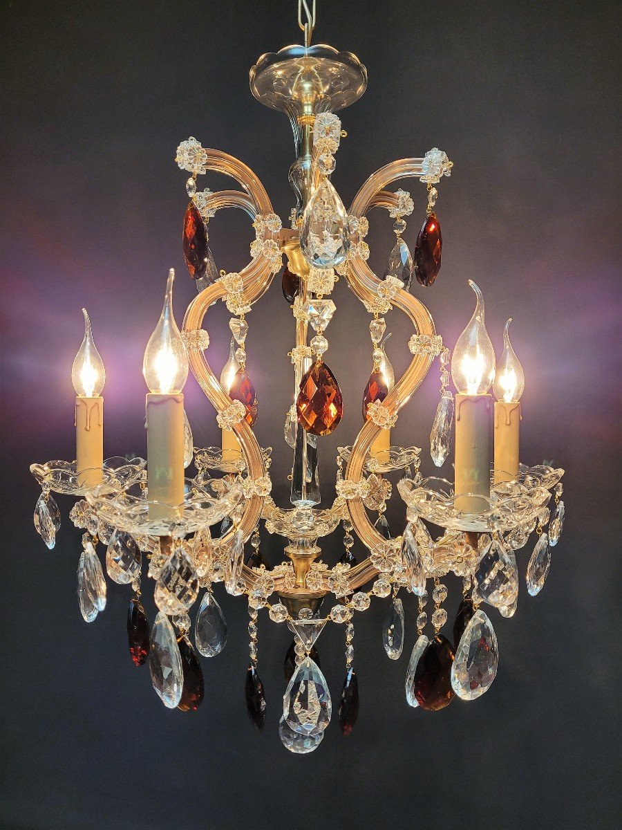 Proantic: Lustre Maria-theresia Avec 6 Points Lumineux