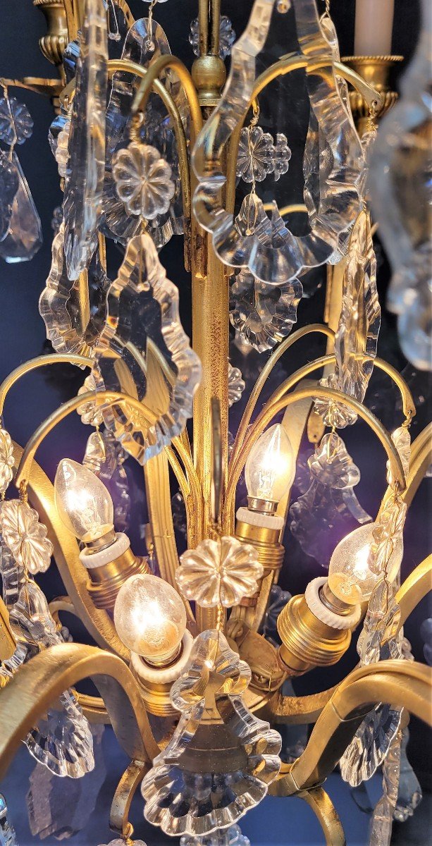 Elegant French Chandelier With 8 Light Points.-photo-4