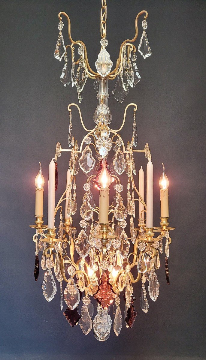 Elegant French Chandelier With 8 Light Points.-photo-5