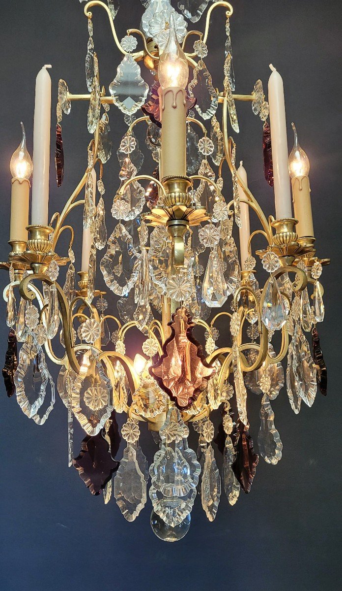 Elegant French Chandelier With 8 Light Points.-photo-7