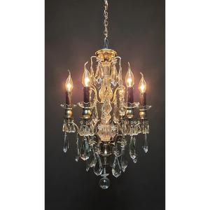 French Chandelier With 6 Light Points.