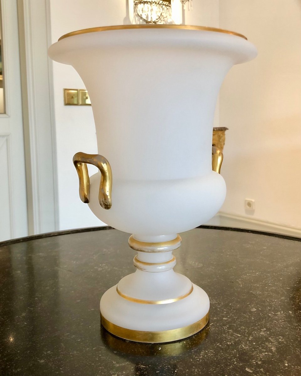 Vase En Opaline Du Début Du XIXe Siècle-photo-2
