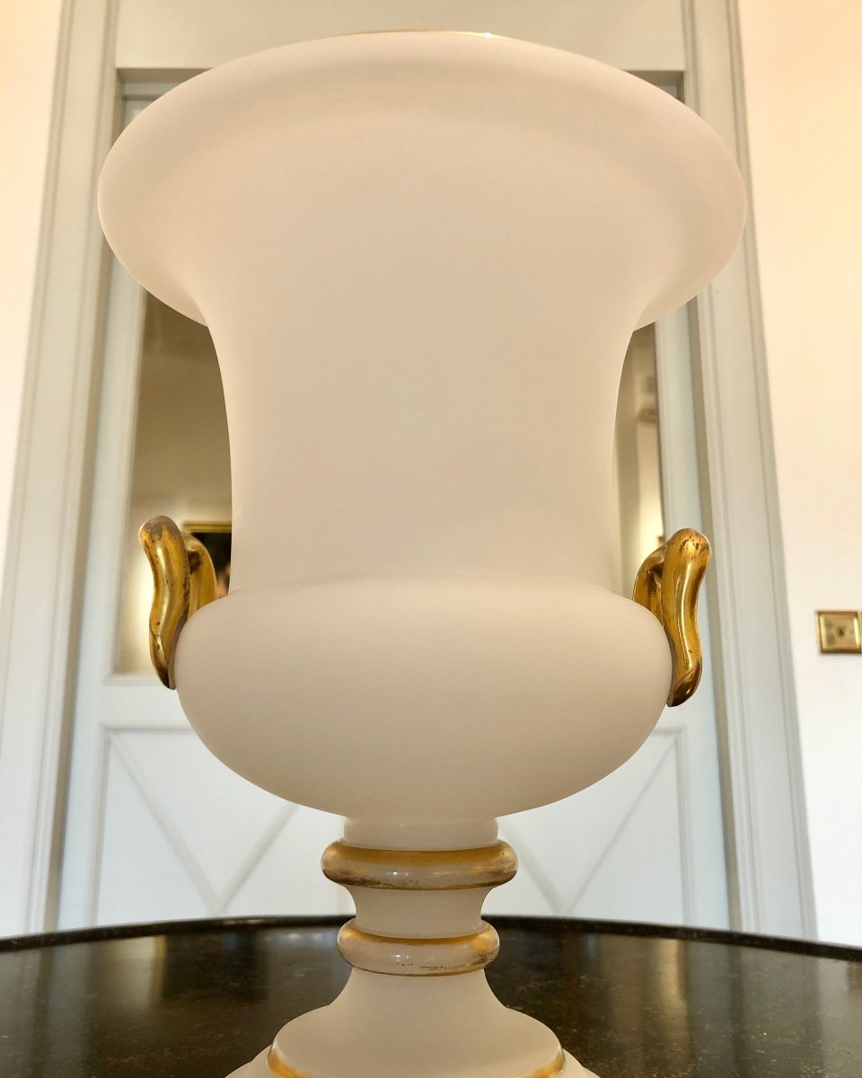 Vase En Opaline Du Début Du XIXe Siècle-photo-3