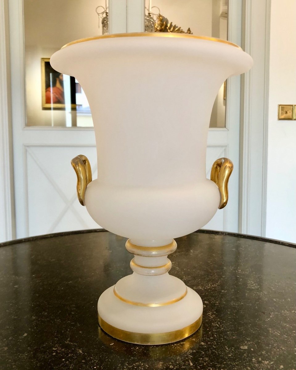 Vase En Opaline Du Début Du XIXe Siècle