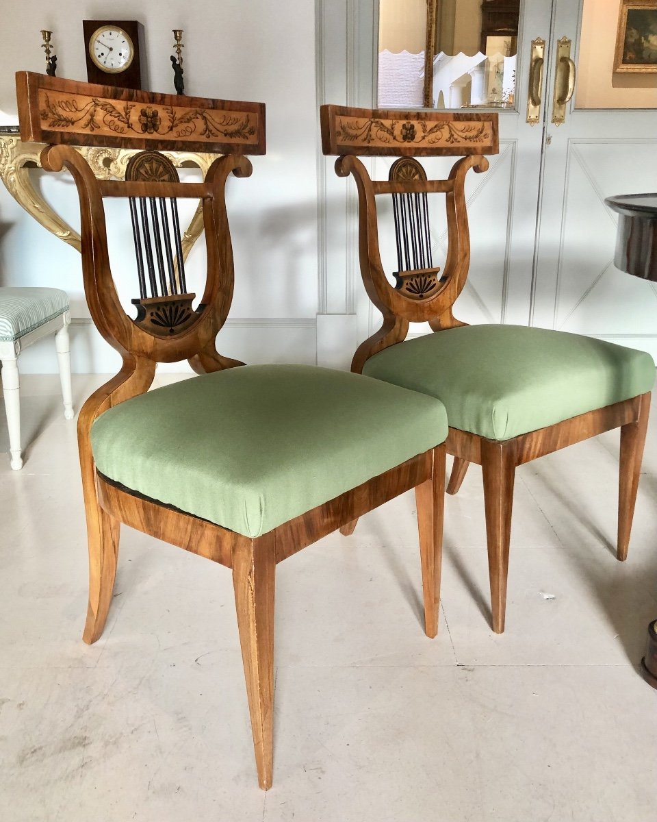 Paire De Chaises Viennoises Biedermeier