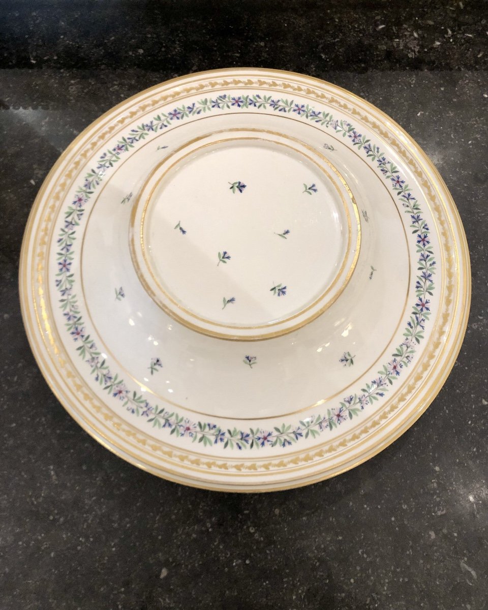 Grande Soupière Sur Piédestal De La Manufacture Royale De Porcelaine De Vienne.-photo-3