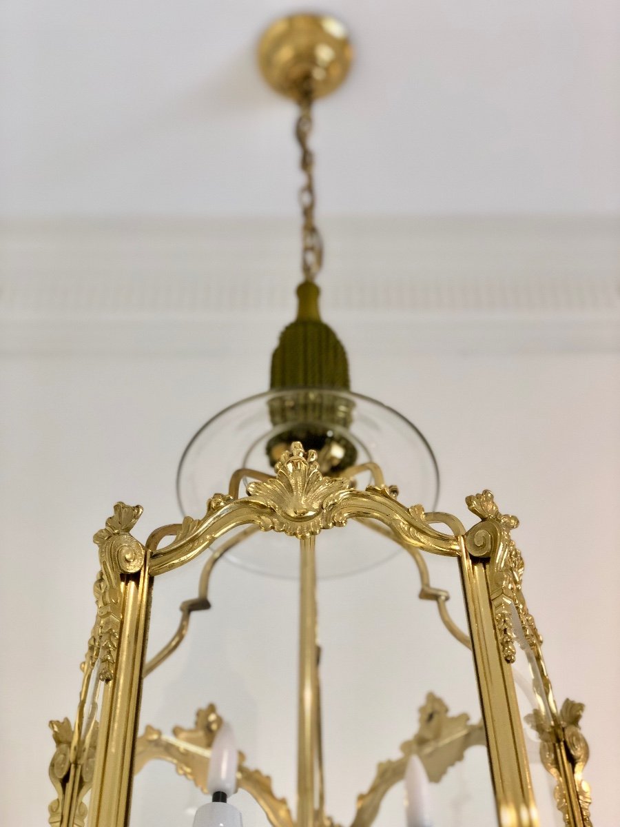 Pair Of Lanterns Louis XV Style From The Manufacture Lobmeyr, Austria.-photo-1