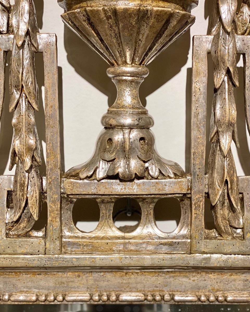 Neoclassical Silvered Wood Mirror. Berlin, Around 1790.-photo-4