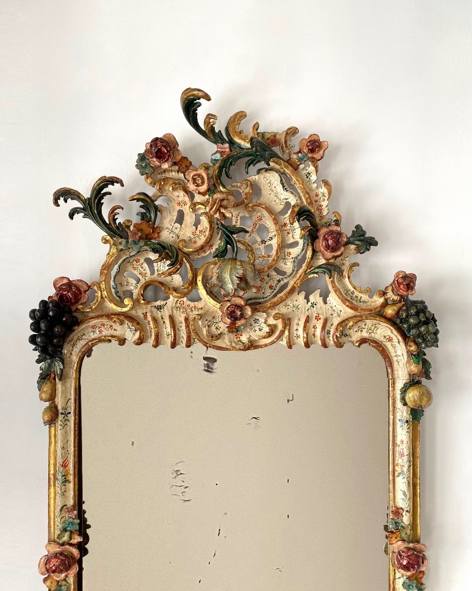 Richly Carved German Rococo Mirror.-photo-2