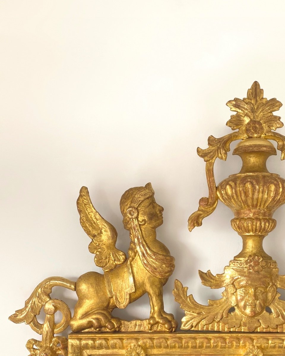 Large Pair Of Spanish Neoclassical Carlos IV Mirrors.-photo-4