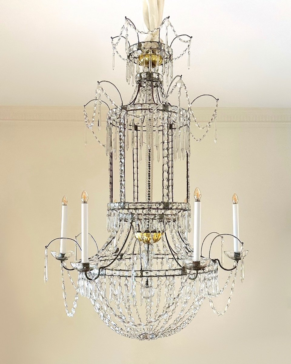 Late 18th Century Spanish Neoclassical Chandelier-photo-2