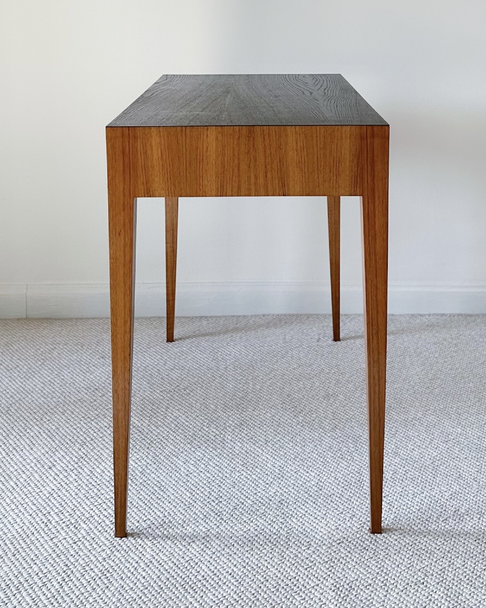 Bureau console autrichien avec table auxiliaire assortie.-photo-3