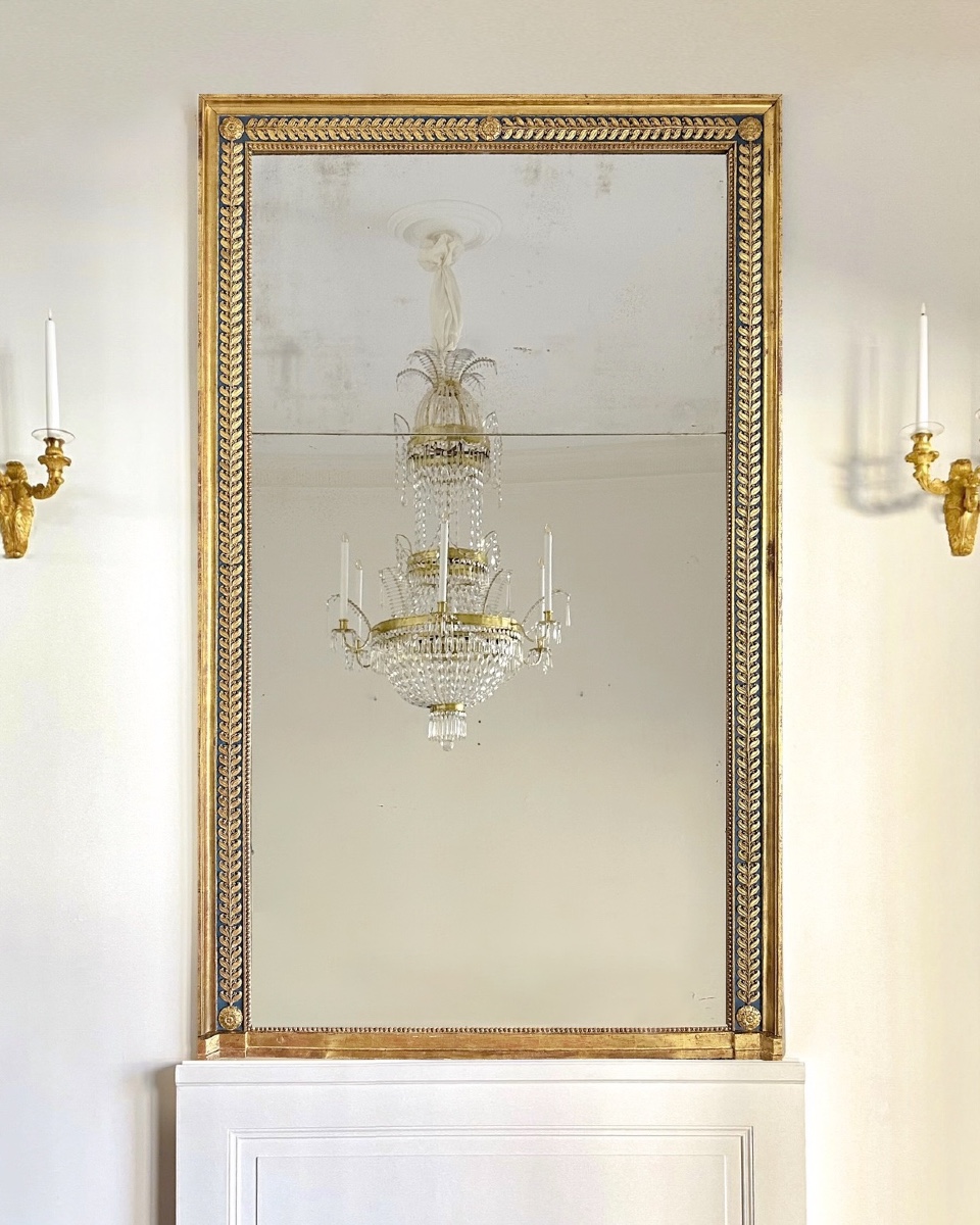 Large Empire Trumeau Mirror.