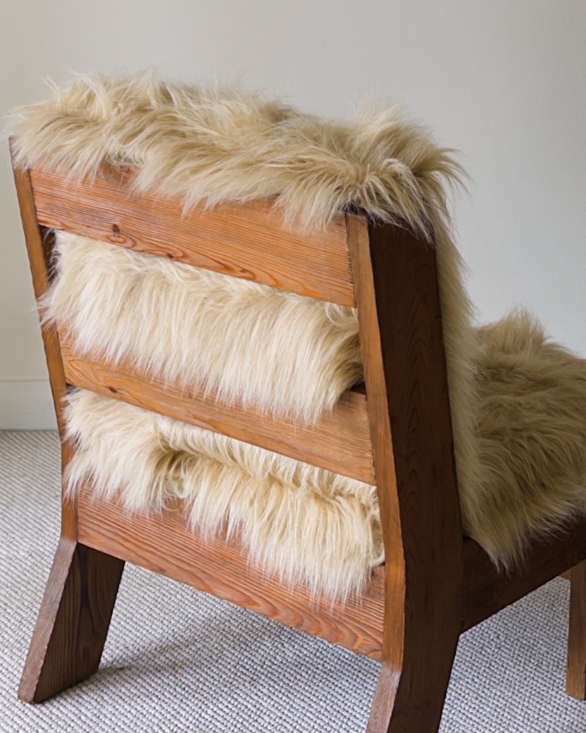 Pair Of Brutalist Slipper Chairs-photo-3