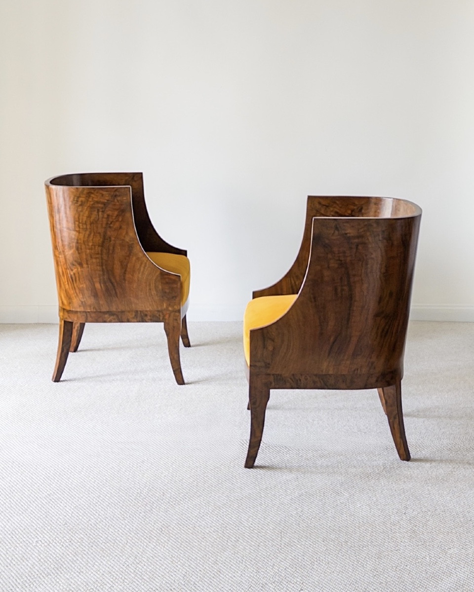 Pair Of Art Deco Neoclassical Armchairs-photo-2