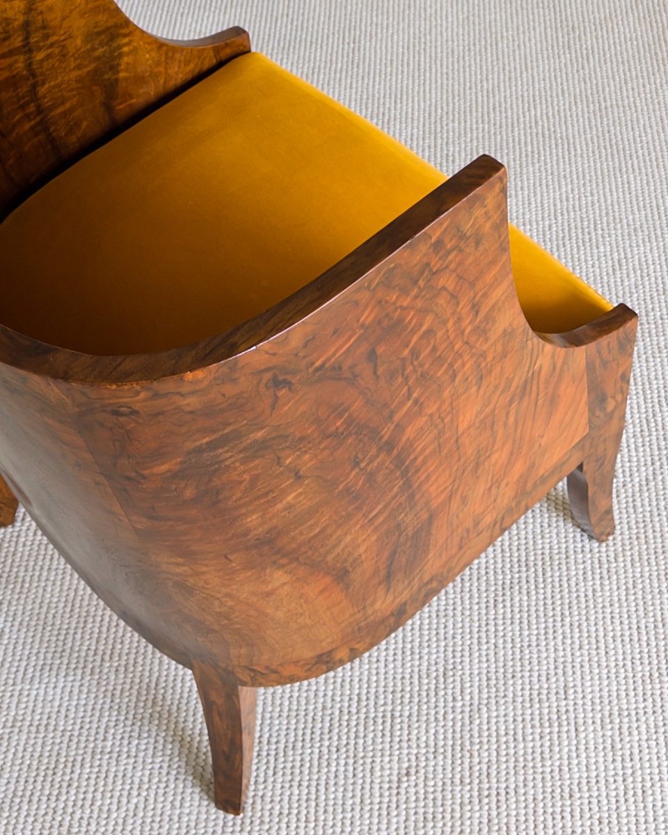 Pair Of Art Deco Neoclassical Armchairs-photo-4