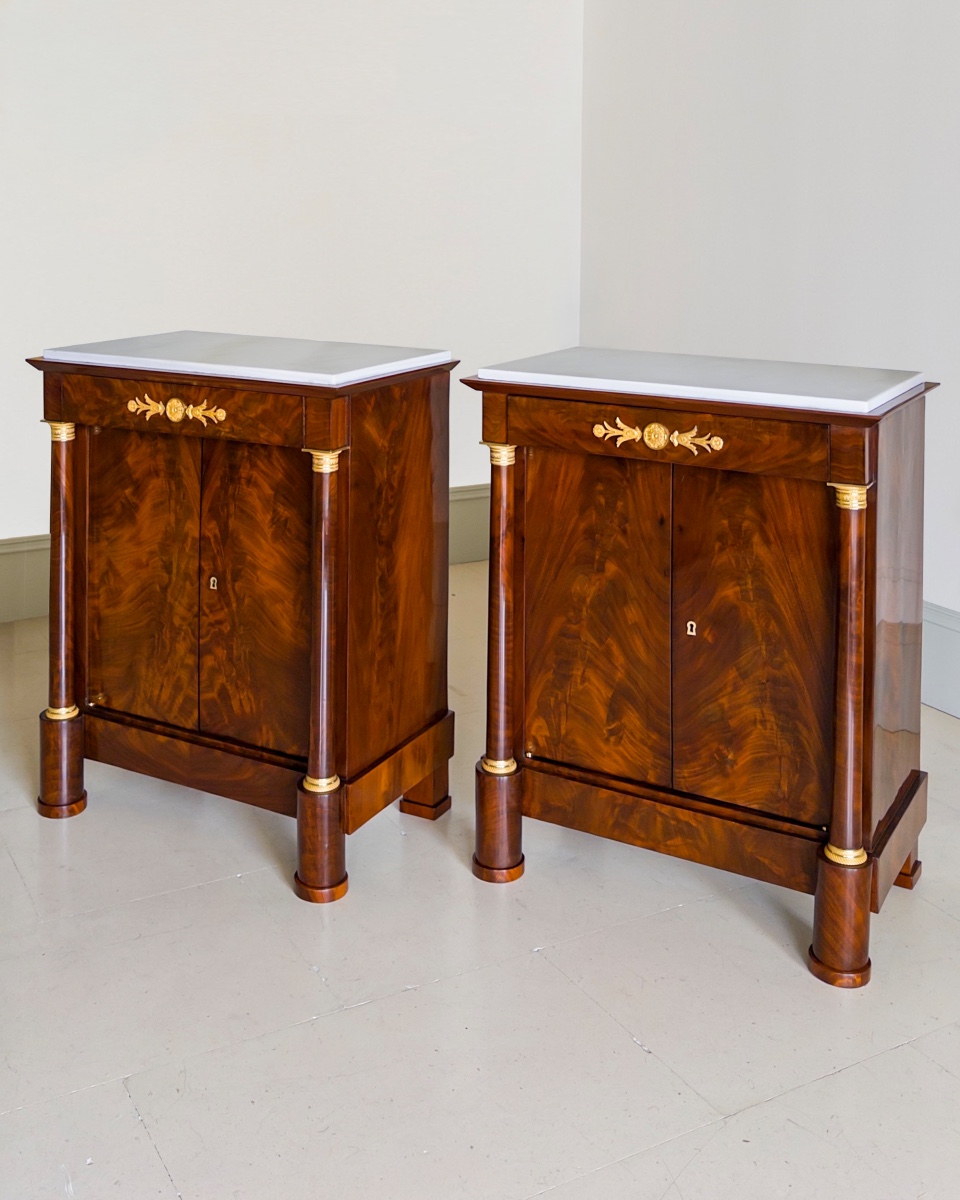 Pair Of Empire Mahogany Side Cabinets-photo-3