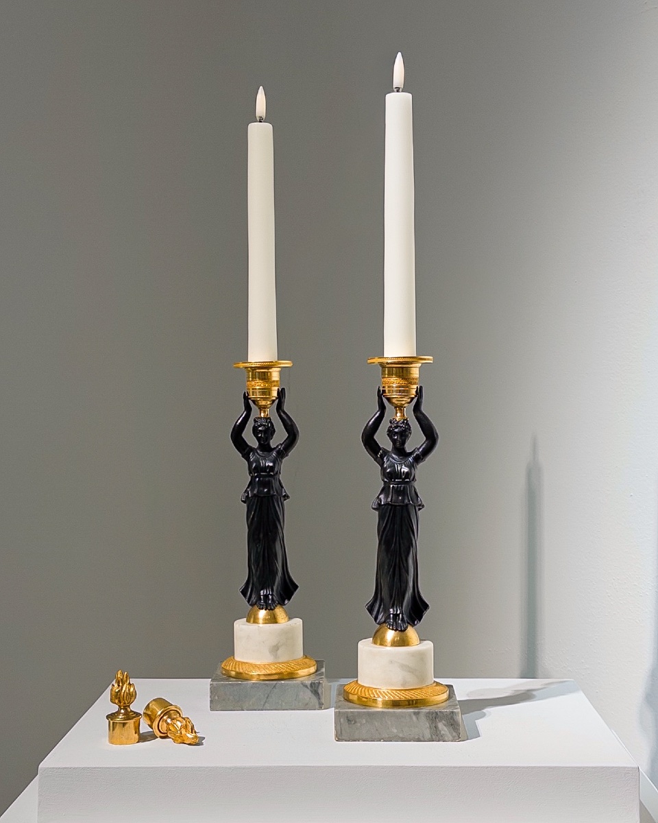 Bougeoirs italiens de style Empire-photo-2