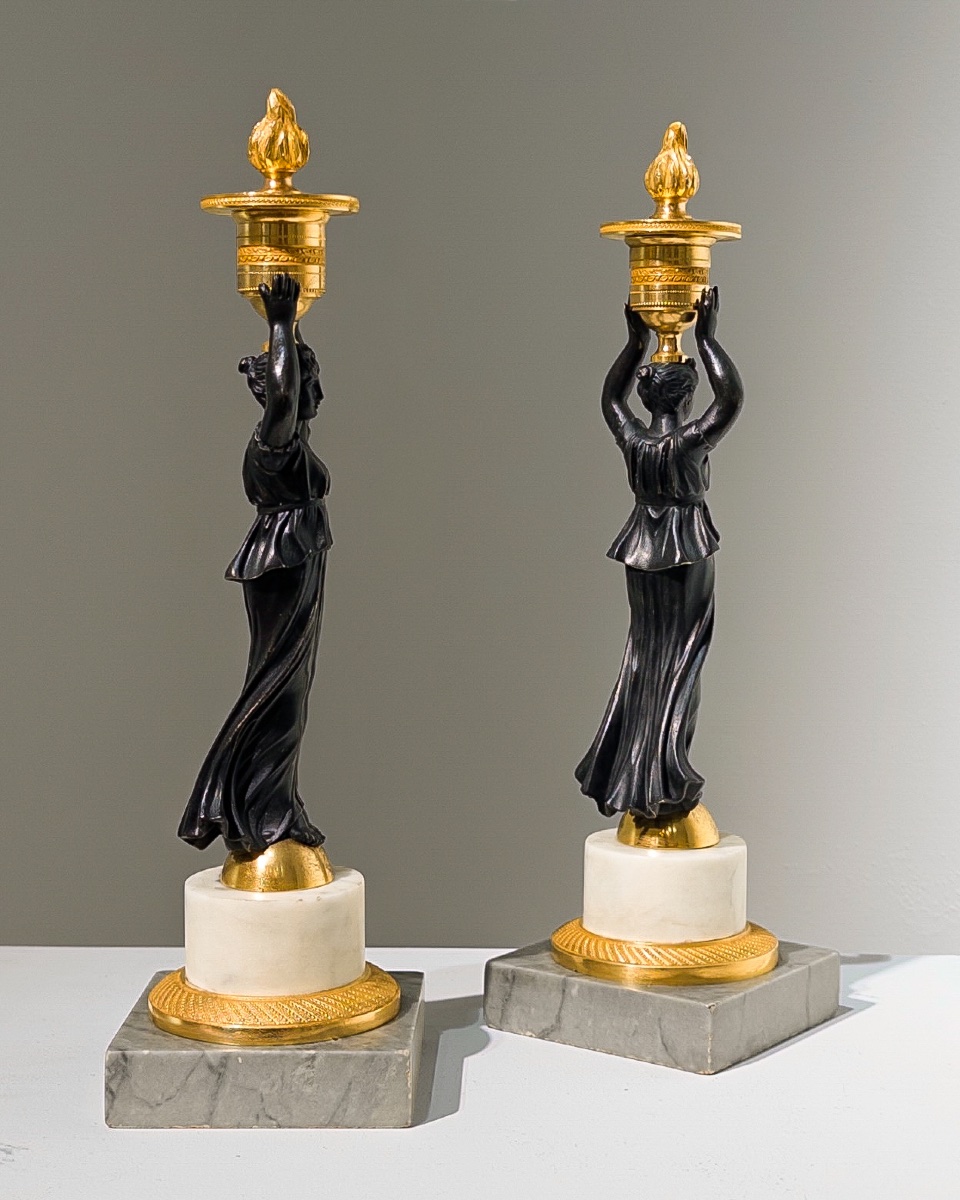 Bougeoirs italiens de style Empire-photo-4