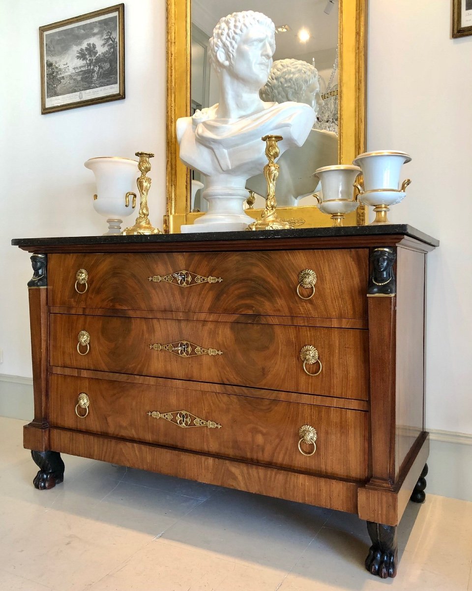 Commode En Acajou D’époque Consulat
