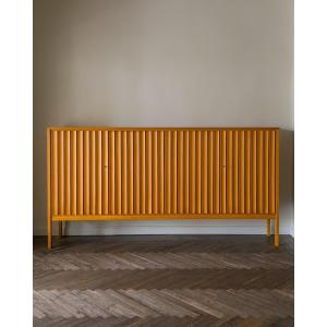Buffet plaqué chêne conçu par Leo Bub.