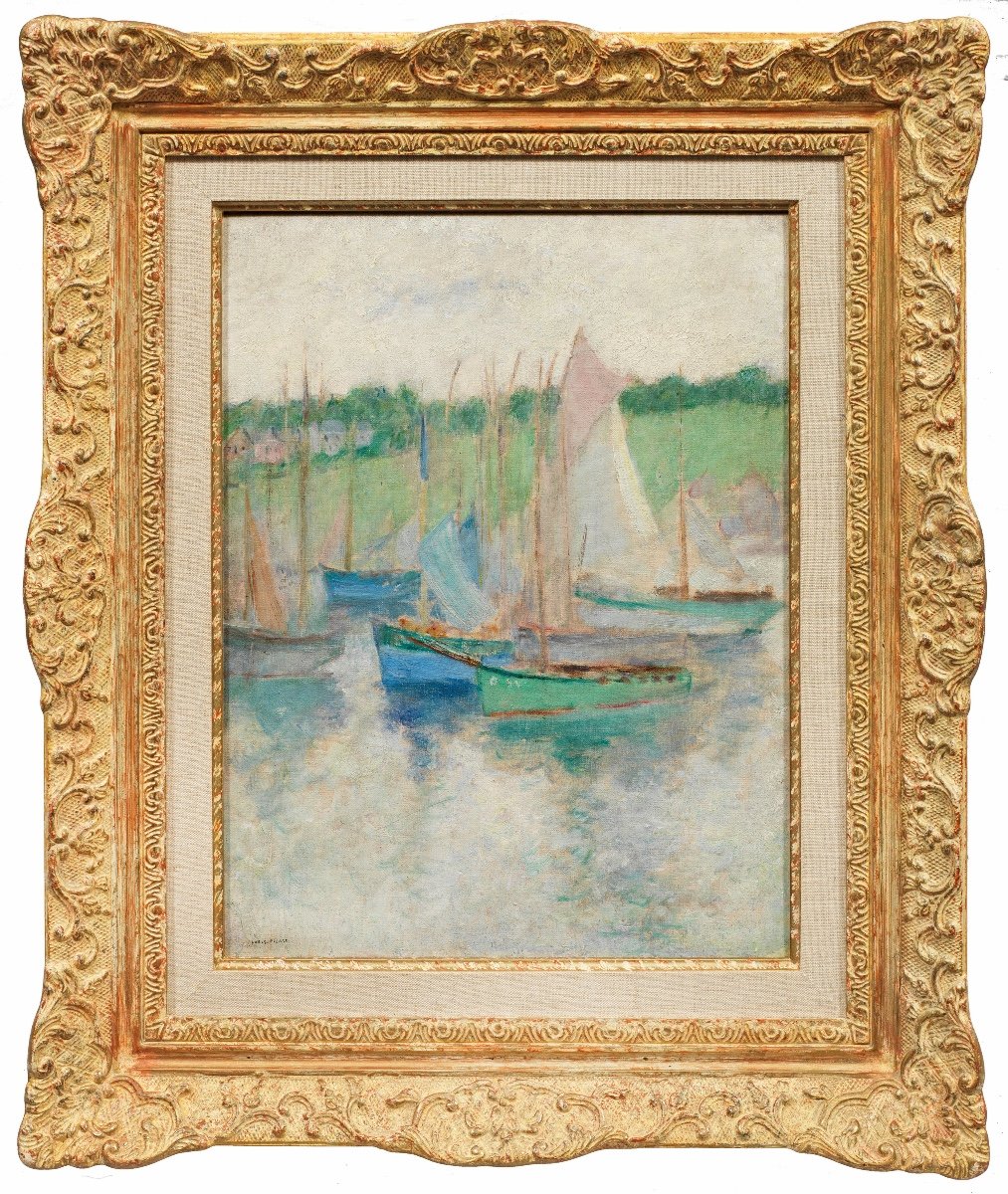 Louis Picard (1861 Paris - 1940) Signed "sailboat"