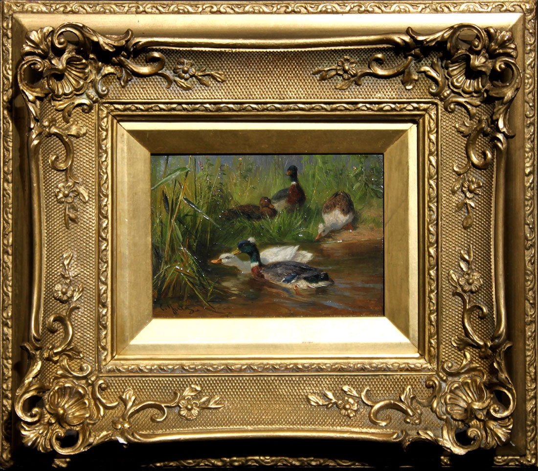 Jutz, Carl *1838-1916 Signe   "Canards"