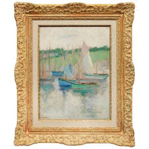 Louis Picard (1861 Paris - 1940)signe " Bateau à Voile"