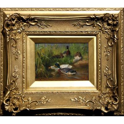 Jutz, Carl *1838-1916 Signe   "Canards"