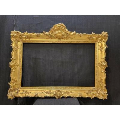 Old Frame Around 1850, With Real Gold, Baroque Style