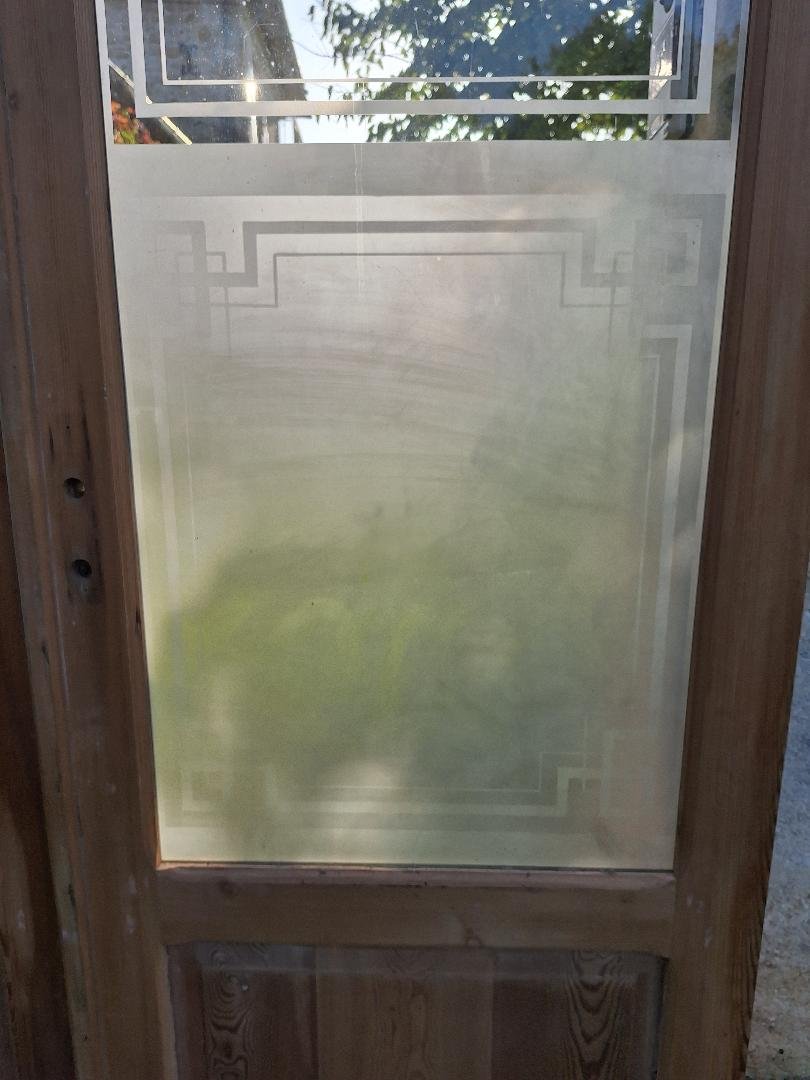 Pair Of Glass Doors Brasserie Bistro Restaurant Boutique Decor Room Divider Door-photo-3
