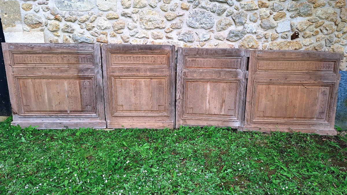 Soubassements Cimaises Louis XVI  Boiseries Décapés Décoration Cannelures 18ème Portes 