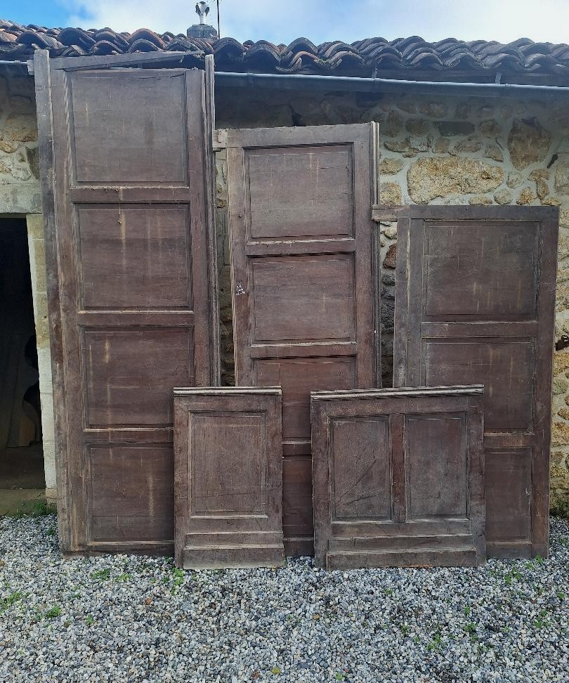 Baseboard 8.50 Meters Walnut 19th Century Woodwork Doors Decoration Bases Rails