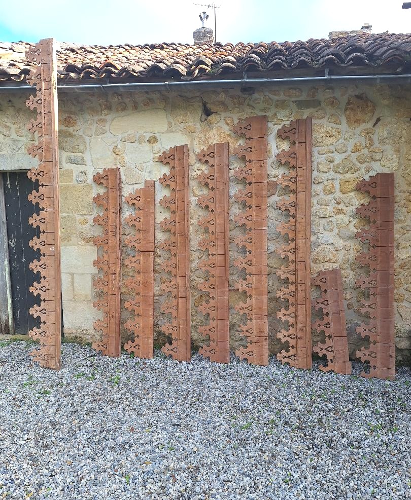 Antique Valance 19 Meters XIXth Frieze Extended Roof Facade Decoration Architecture Woodwork