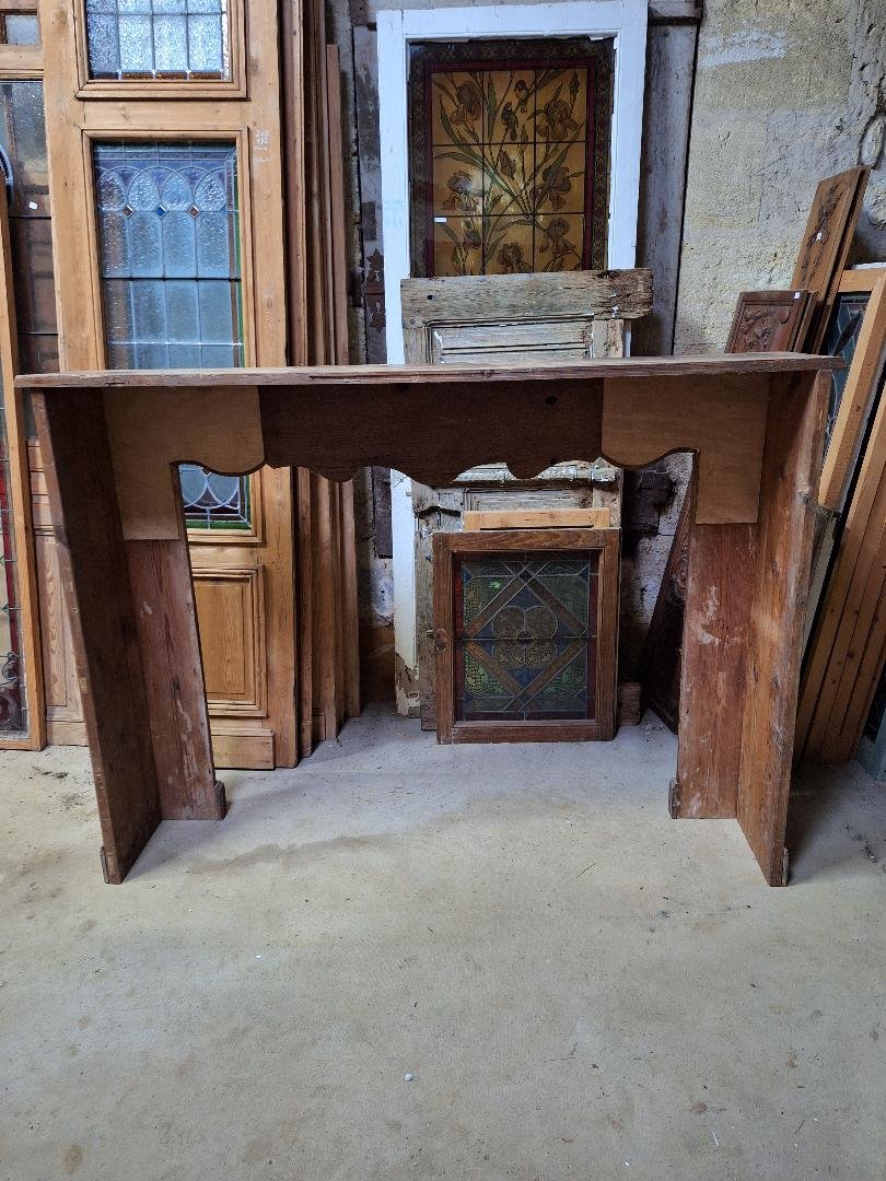 Manteau De Cheminée En Bois Louis XV Chêne Fronton Galbé 18ème Siècle Décoration Boiseries   -photo-4