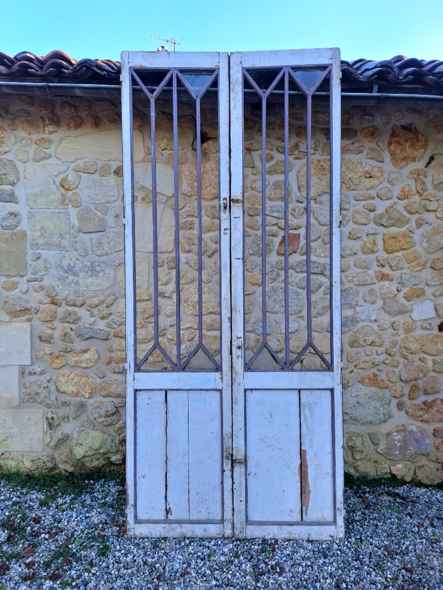 Pair Of 279x128 Glass Doors, Room Divider, Winter Garden, Woodwork, Glass Partition, Decor-photo-2