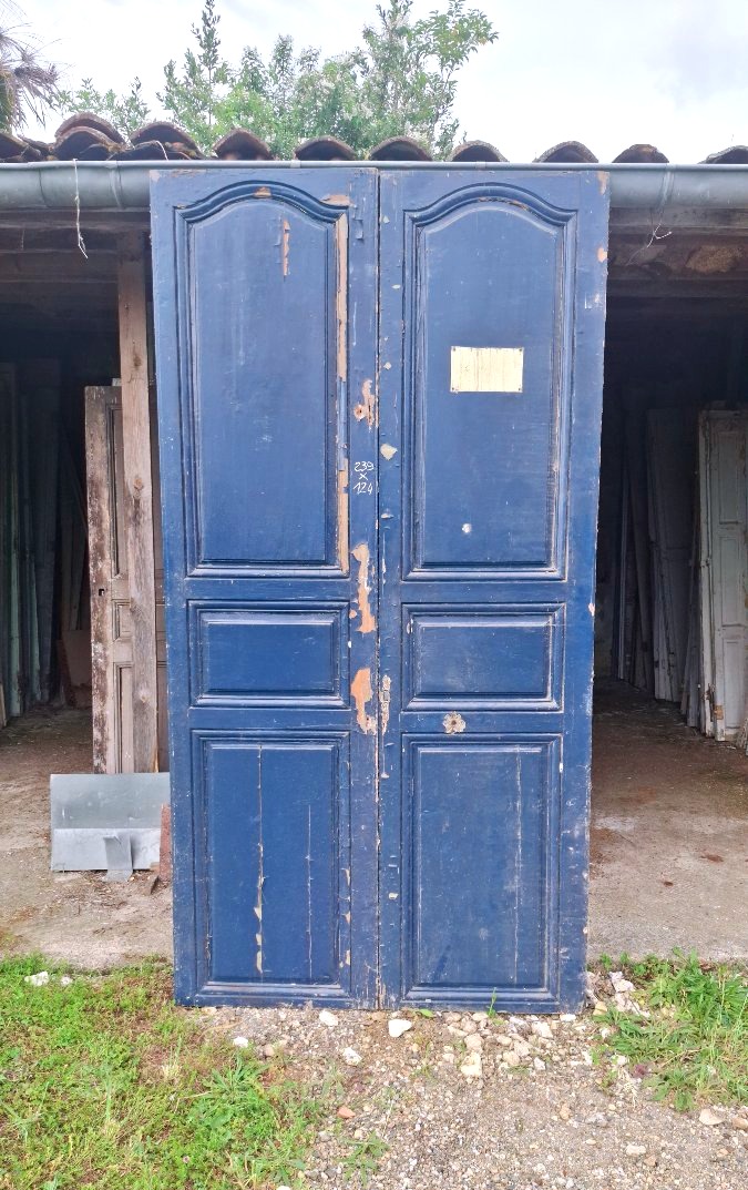 Paire de Portes Louis XIV Double Face Boiseries Placard Penderie Porte Communication Déco 