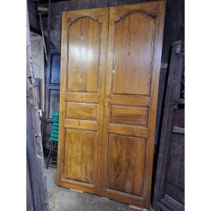 Rare Pair Of 18th Century Elm Doors / Old Double Door 