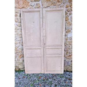 Pair Of Three-panel Doors, 204x130 Cm, For Closet, Dressing Room, Wardrobe, Headboards, Decorative Woodwork
