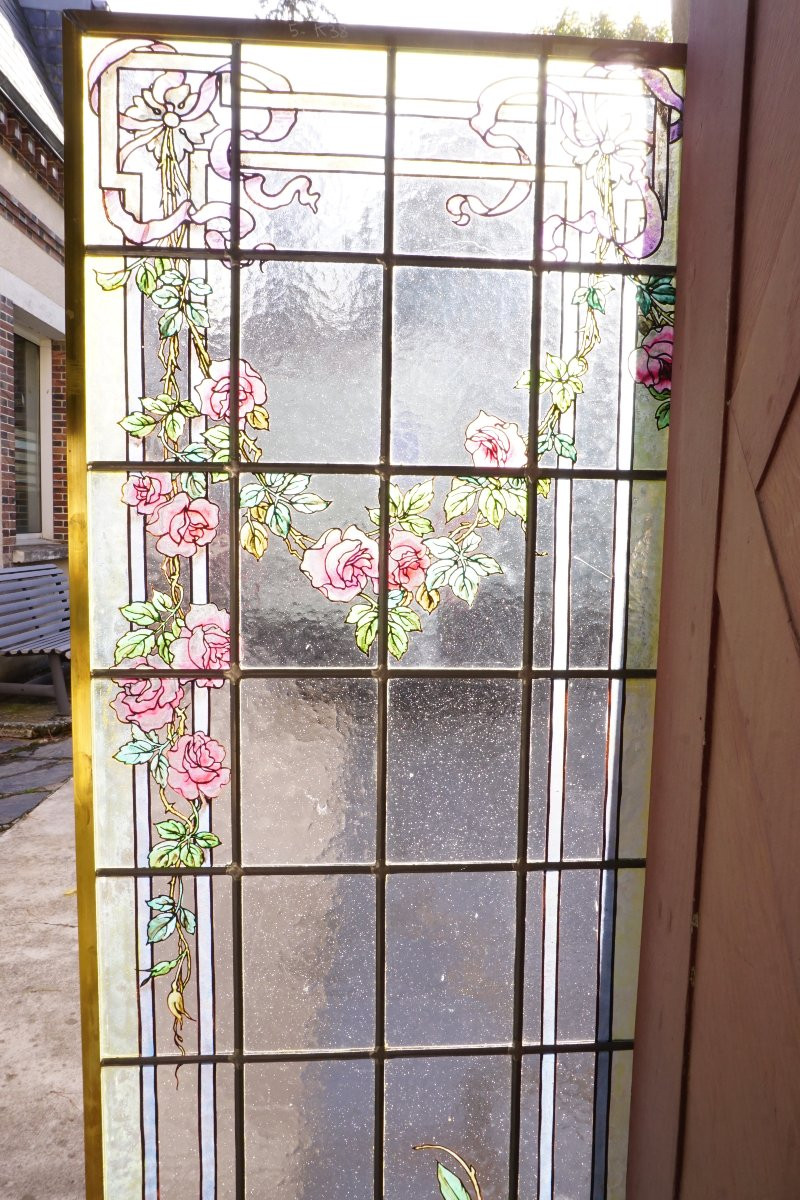 Vitrail - Vitraux - Guirlande de Roses-photo-5