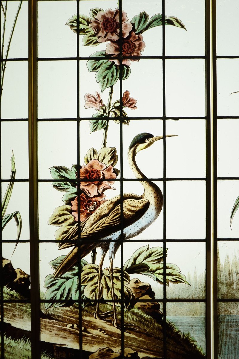 Stained Glass - Herons, Tits And Dragonfly-photo-2