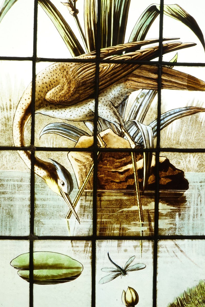 Stained Glass - Herons, Tits And Dragonfly-photo-1